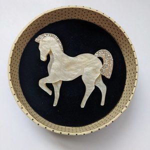 Erstwilder Friesian of Fancy horse brooch "Art Deco" 2019
